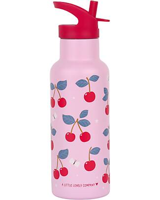 A Little Lovely Company Borraccia Termica in Acciaio Inossidabile - 500 ml - Ciliegie Borracce non Termiche